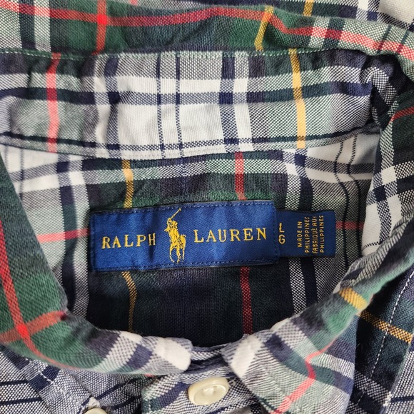 Polo Ralph Lauren Men's Classic Fit Plaid Button Down Shirt Long Sleeve Size L‎ - Picture 6 of 6